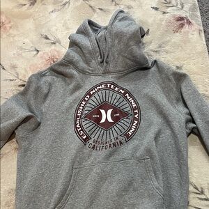 Hurley Mens grey hooded sweatshirt